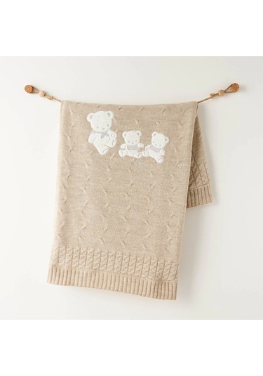 Andywawa Ac26341 Triko Battaniye 85x100 Beige Melange Çok Renkli Melange