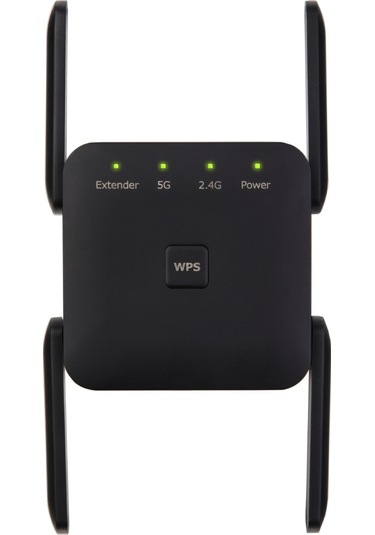 Sones 1200mbps 2.4g / 5g Wifi Genişletici Güçlendirici Tekrarlayıcı Ethernet Portunu Destekler Siyah Ab Fişi