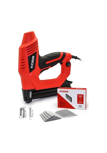 Kobb KBZ90 15-25 MM Zımba ve 15-32 MM Profesyonel Çivi Çakma Makinesi + 3000 Adet Yedek Zımba ve Çivi