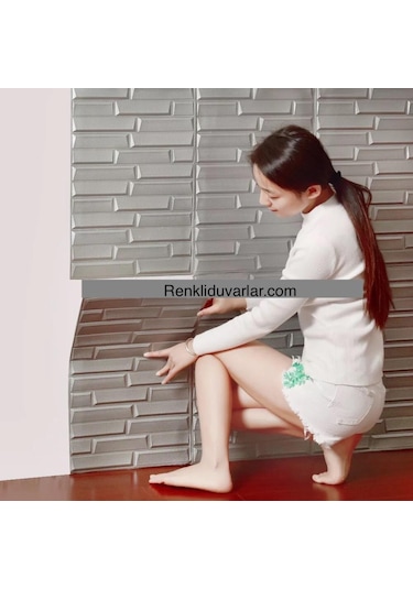 Nw65 Gri Opak Arkası Yapışkanlı Esnek Silinebilir Duvar Paneli