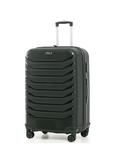 Yefa Pp Polipropilen Kırılmaz Orta Boy Valiz Siyah