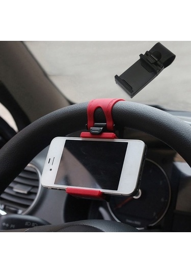 Pazly Mini Klipsli Hava Üflemeli Direksiyon Tutucu Aksesuarı - Vi - -