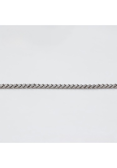 Platin Kaplama Klasik Gurmet Zincir Kolye / 50 Cm Silver