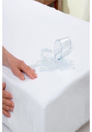 Bebesi Çift Kişilik Fitted Alez 220x200+30 Cm Sıvı Geçirmez Micro Kumaş Beyaz