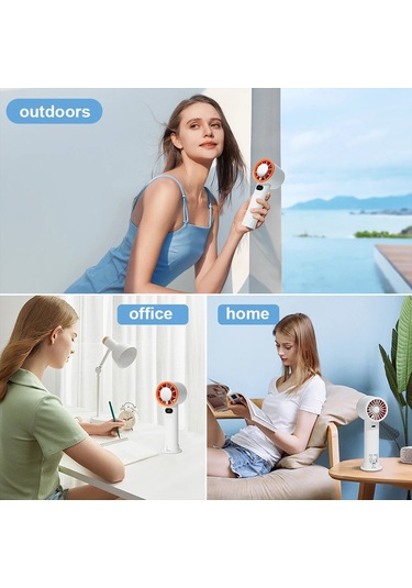 Yeni Mini El Fanı Taşınabilir Usb Şarj Edilebilir Elekikli Fanlar 120 Hızı B Black