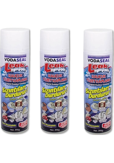 3 ADET Leak Fix Su Geçirmez Sızdırmaz Sprey 396 Gr BEYAZ