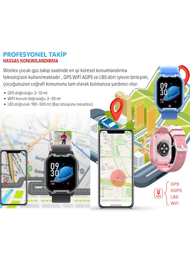 Wonlex CT24 Mini Sim Kartlı 4G Video Görüşme Gps Takip Akıllı Saat (İthalatçı Garantili)