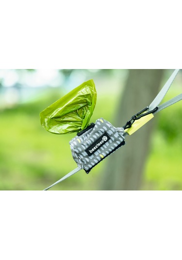 Beeztees Köpek Dışkı Toplama Poşeti Taşıma Çantası, Gri, 7,5x3,5x