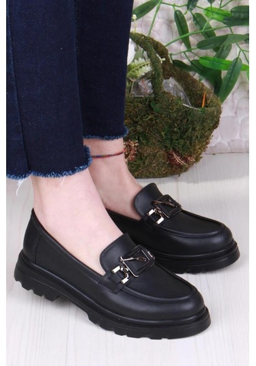 Papuçcity Fncy 03162 Kadın Günlük Loafer Ayakkabı Siyah