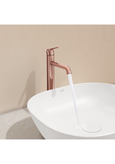 VitrA Origin Classic A4288229 Çanak Lavabo Bataryası Soft Bakır