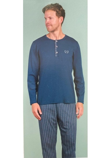 Pijadore Erkek %100 Pamuk Süprem Mevsimlik Uzun Kollu Pijama Takımı 1934 Yeşil