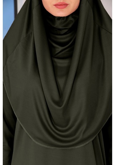 Tek Parça Namaz Elbisesi Haki-21000 Gül Kurusu