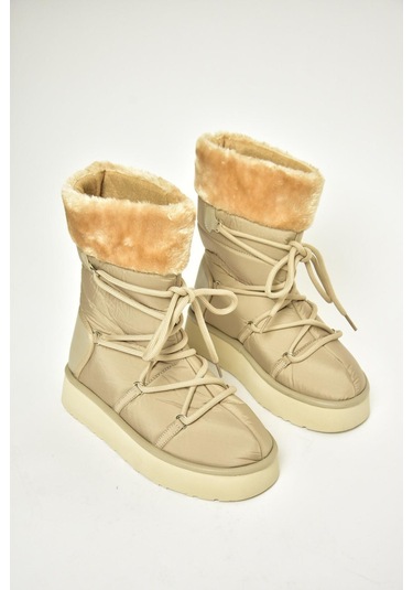 Fox Shoes T476383004 Bej Kumaş Kar Botu Bej-kumaş Bej