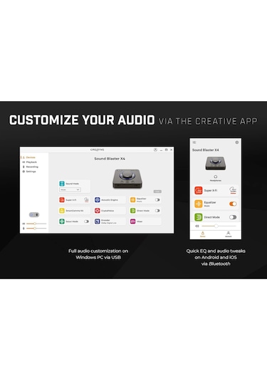 Creative Sound Blaster X4 Hi-Res 24 Bit 192 kHz 7.1 Harici Ses Kartı