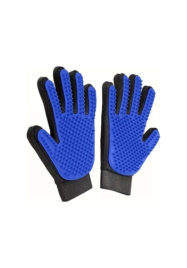 Yükseltilmiş Silikon Masaj Eldiveni: Kedi Ve Köpekler İçin Nazik Tüy Bakımı Ve Rahatlatıcı Masaj Mavi Mavi