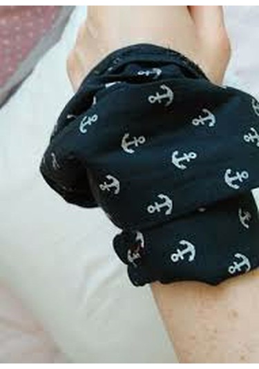 Herşey Nota Çapa Denizci Fular Bandana
