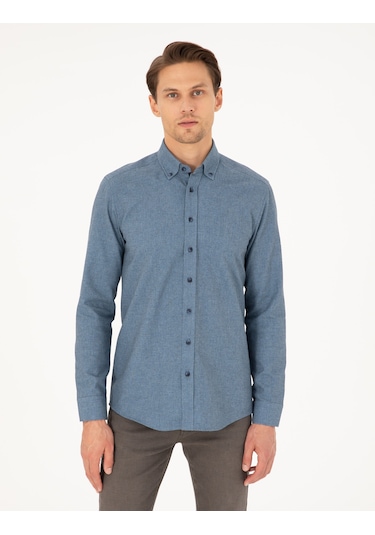 Pierre Cardin Erkek Mavi Gömlek Desenli 50293756-vr036 Mavi