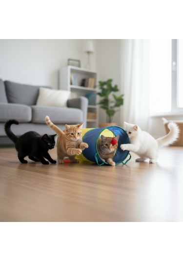 Runaway Kedi Oyun Tüneli Eğlenceli Ve Etkileşimli