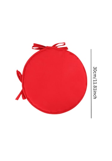 Suntek Yuvarlak Sandalye Yastık Zemin Pouf Mat Pedi Kırmızı-30-cm Kırmızı 30 Cm