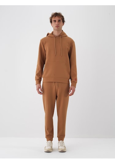 Camel Pamuk Dokulu Regular Fit Sweat Pantolon 380186 Camel