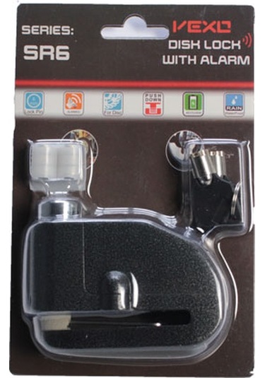 Vexo Sr6 Alarmlı Disk Kilit Siyah N11.486