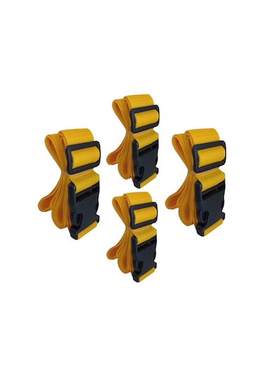 Sarı Renk Valiz Bavul Emniyet Kemeri 4 Adet En 4cm Sarı