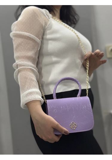 Biçomi Lila Cilt Krash Çanta Lila