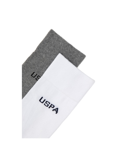 U.s. Polo Assn. Erkek Gri Melanj Çorap Soket 50318209-vr086 Grı Melanj