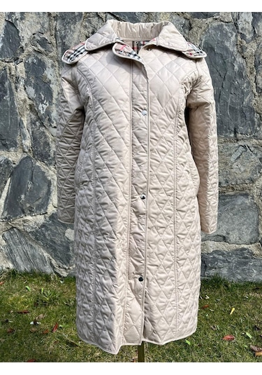 Baharlık Kapitone Mont A. Bej Büyük Beden 105cm Çok Renkli