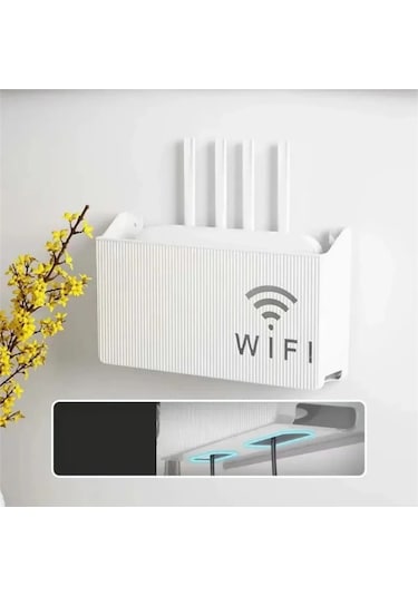 Siyah Pleksi Wifi Kutusu Duvar Asılabilir Sigorta Ve Modem Saklama Kutusu 25x15x6 Cm Diğer