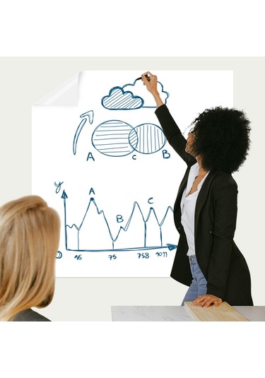 Dolıty Kuru Silme Tahta Etiket Çocuk Odası Duvar Masası 60cmx5m-beyaz