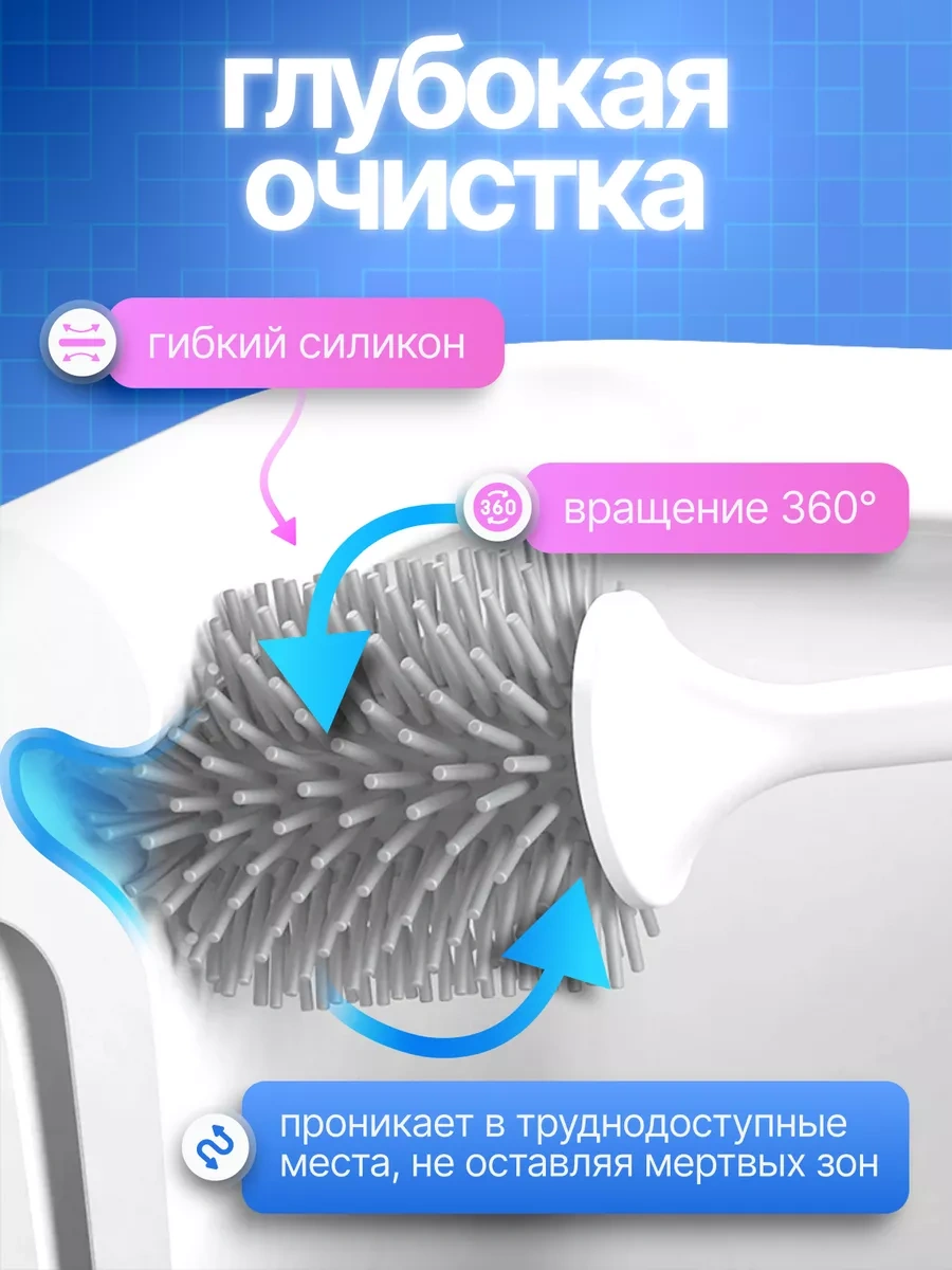 Gaidi Home Duvara Monte Silikon Klozet Fırçası Ve Dağıtıcısı 236698658 Beyaz