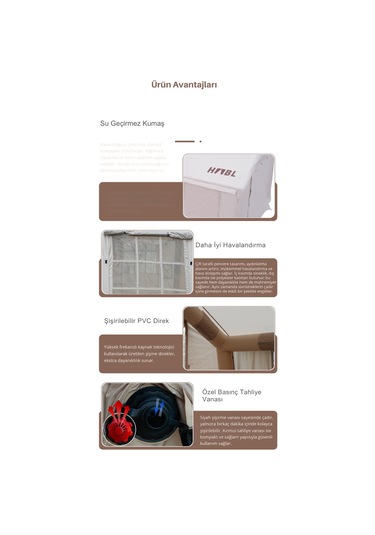 12 Kişilik 12M2 +16.3M2 Tenteli, Çift Odalı  Su,Kar Geçirmez 4 Mevsim Şişme Çadır 400*300*235cm