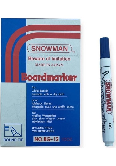 Snowman Mavi Tahta Kalemi Çok Renkli