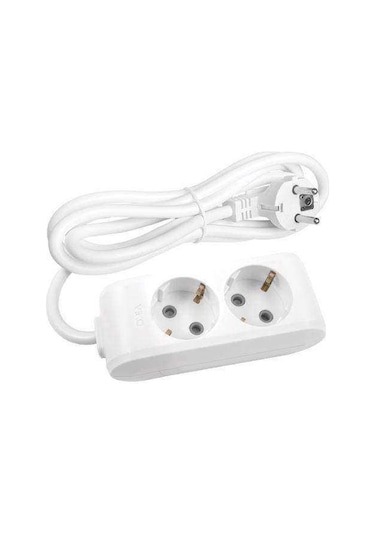 Viko 2 li Priz 3x1,5 mm Uzatma Beyaz 6 MT