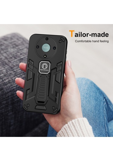 Honor X9a 5g / X40 5g / Magic5 Lite 5g Telefon Kılıfı Kickstand Sert Pc Yumuşak Tpu Sağlam Kapak