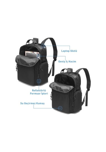 Sırt Çantası Okul Boyu Laptop Gözlü 3124 001
