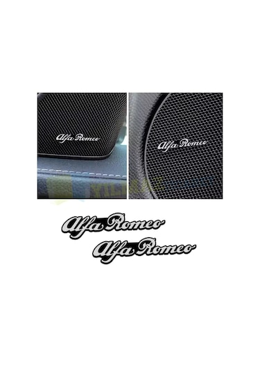 Alfa Romeo Logo Hoparlör Sticker Arma Amblem Metal Yapışkanlı 2Ad