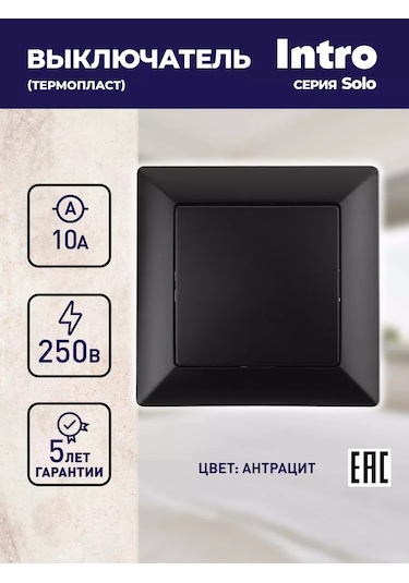 Intro Tek Tuşlu Solo Anahtar 10a-250v 123742441