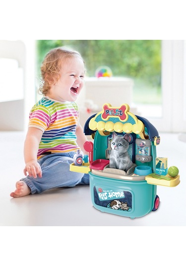 Ogi Mogi Toys Evcil Hayvan Oyun Seti Tekerlekli Çekçekli Sırt Çantası