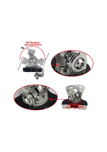 Padalink 2 Adet Çelik Ve Kauçuk Led Işık Direk Tutucu, Montaj Braketi Ve Dayanak Kapağı Seti