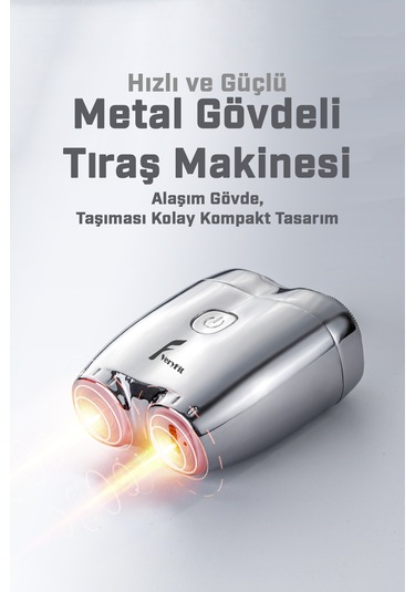 Veryfit Şarj Edilebilir Tam Vücut Yıkanabilir Çift Kafalı Mini Ta