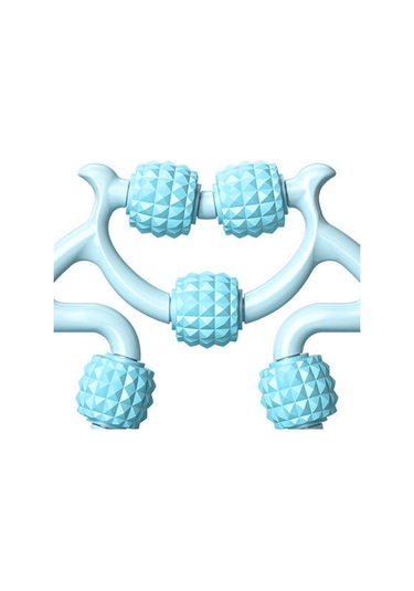 360 Derece Kas Silindiri Masaj Aleti - Gök Mavisi, Bacak, Boyun, El Ve Kol Kaslarını Rahatlatmak İçin Çok Renkli