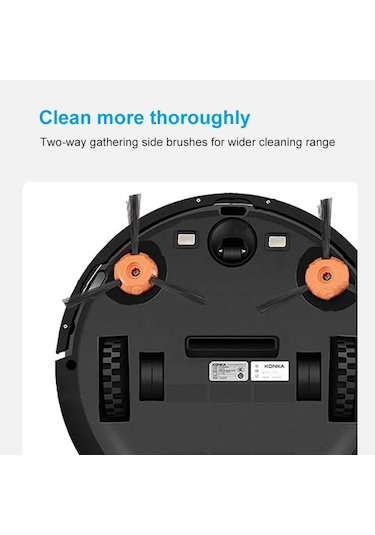 Elektrikli Süpürge Usb Şarj Süpürme Robotu Paspas Makinesi Pet Saç Sert Zemin Type 1 Black Siyah