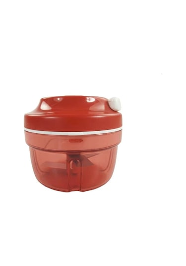 Xindoker Kırmızı El Operli Soğan Dilimleyici, Abs+paslanmaz Çelik Bıçaklar, Hızlı Doğranma, Bebek Yemi, Salata, Sebze, Kolay Temizleme, Kompakt Tasarım Diğer