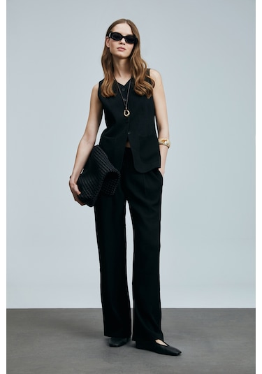 Lufian Dıana Kadın Pantolon Siyah Siyah 121190021100100 Siyah