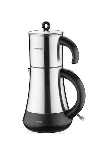 Korkmaz Hasbahçe Elektrikli Çaydanlık Satin-siyah
