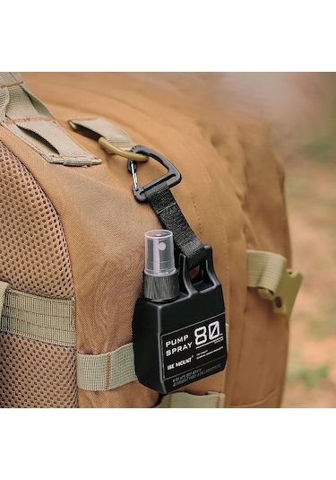 Ise Mount 80Ml Kamp Taktik Sprey Şişesi Kancalı Seyahat Şişesi - Haki
