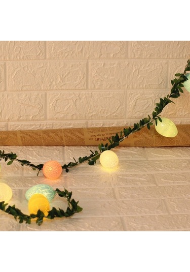 Novahub 10 Led Paskalya Yumurtası Şekilli Renkli Işık Zinciri - Parti, Düğün, Dekorasyon İçin 112 Karakter Çok Renkli, Parti Renkli Çok Renkli