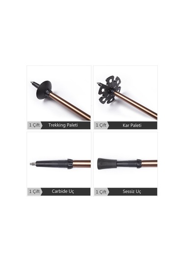 Evolite Golden Trekking Batonu Evo-32 Çok Renkli